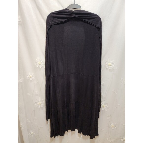 Premise Studio 0X Womens Solid Black Cardigan Duster Office  Career Lightweight - Picture 9 of 12